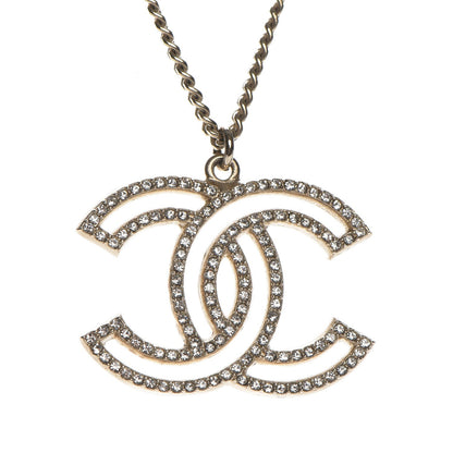 Chanel Crystal CC 100 Anniversary Necklace Gold 3 of 7