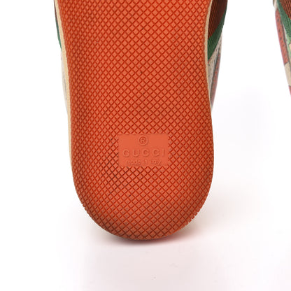 Gucci Nubuck Web Strawberry Print Womens Screener Sneakers 35.5 Dusty Milk White Vintage Green 6 of 9