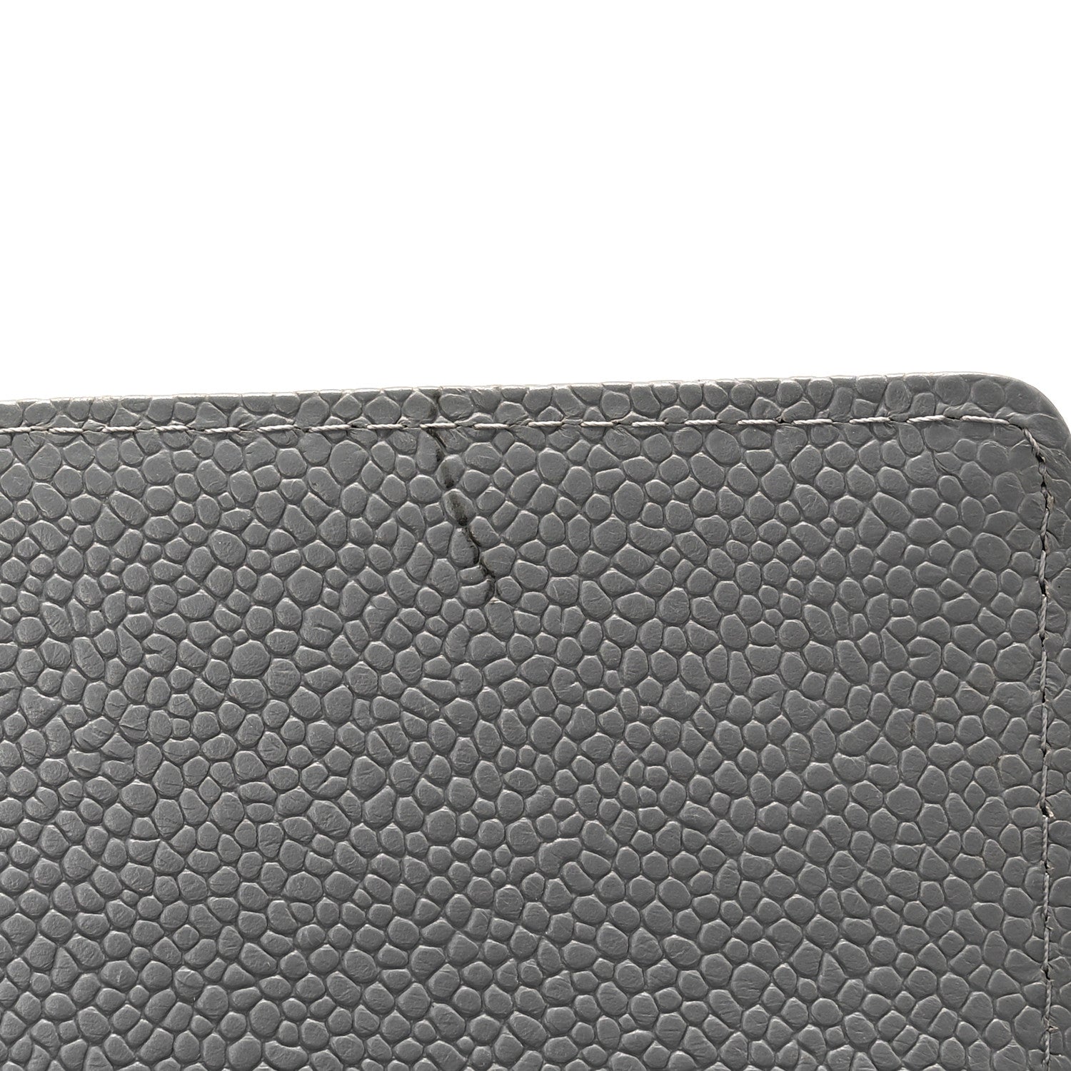 Chanel Caviar Chevron Quilted Large Boy Gusset Flap Wallet Grey 12 of 13