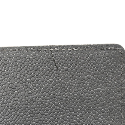 Chanel Caviar Chevron Quilted Large Boy Gusset Flap Wallet Grey 12 of 13