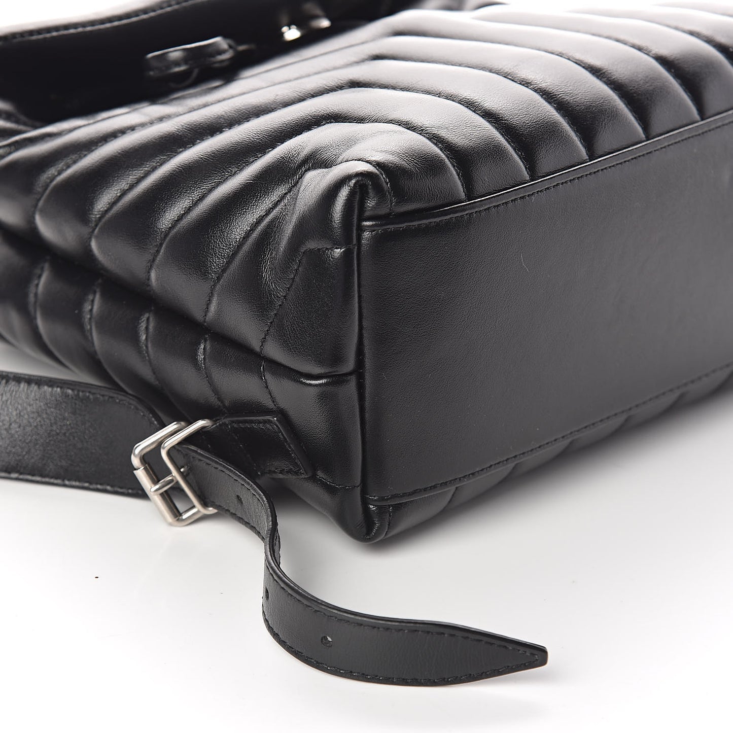 Calfskin Y Quilted Monogram Small Loulou Backpack Black