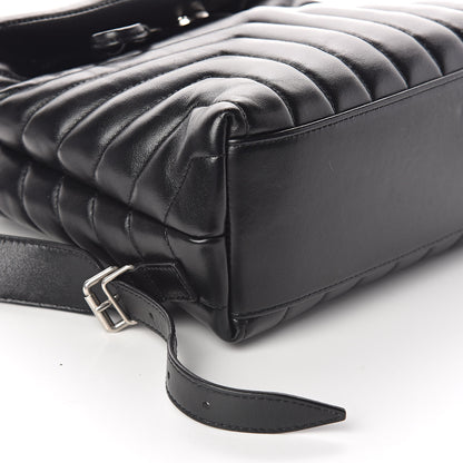 Saint Laurent Calfskin Y Quilted Monogram Small Loulou Backpack Black 9 of 10