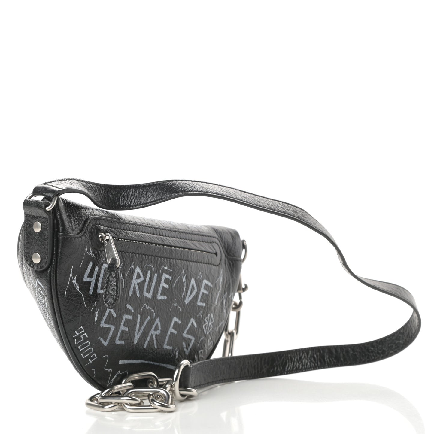 Agneau Arena Graffiti All Over XXS Souvenir Belt Bag Black White