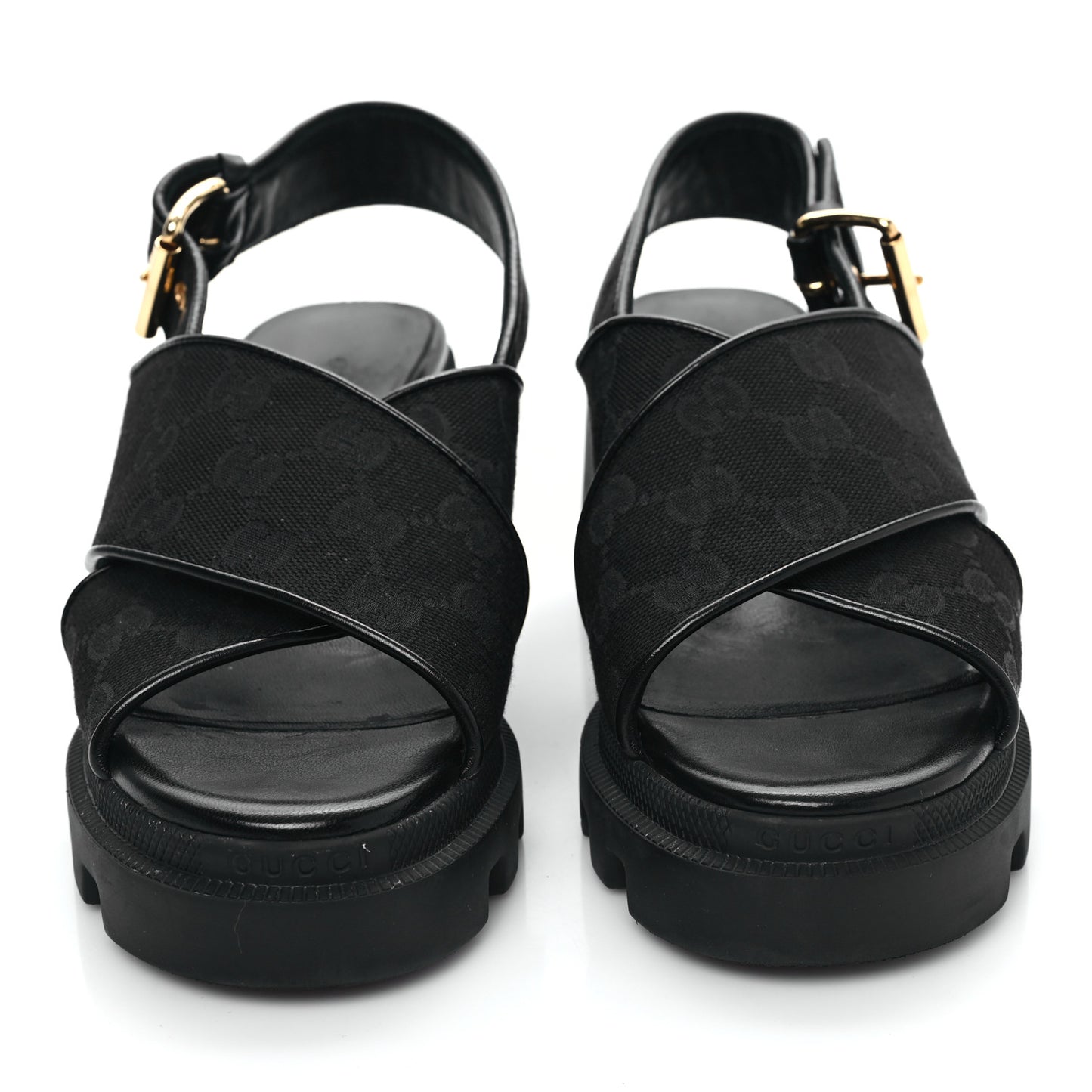 Monogram Granada Kid Trip 40/72mm Lug Sole Sandals 37 Black