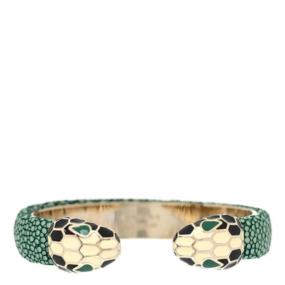 Bulgari Galuchat Serpenti Forever Bracelet Green 1 of 5