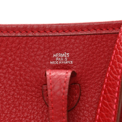 Hermes Taurillon Clemence Evelyne TPM Rouge Garance 5 of 9