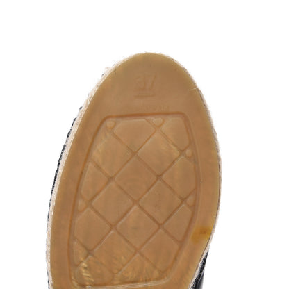 Chanel Lambskin Quilted CC Espadrilles 37 Black 8 of 9