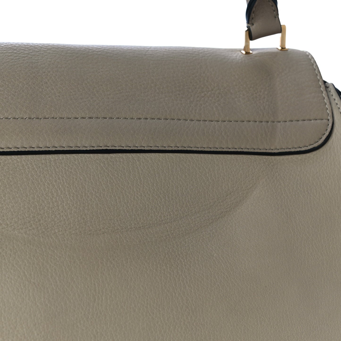 Drummed Calfskin Suede Large Trapeze Sahara