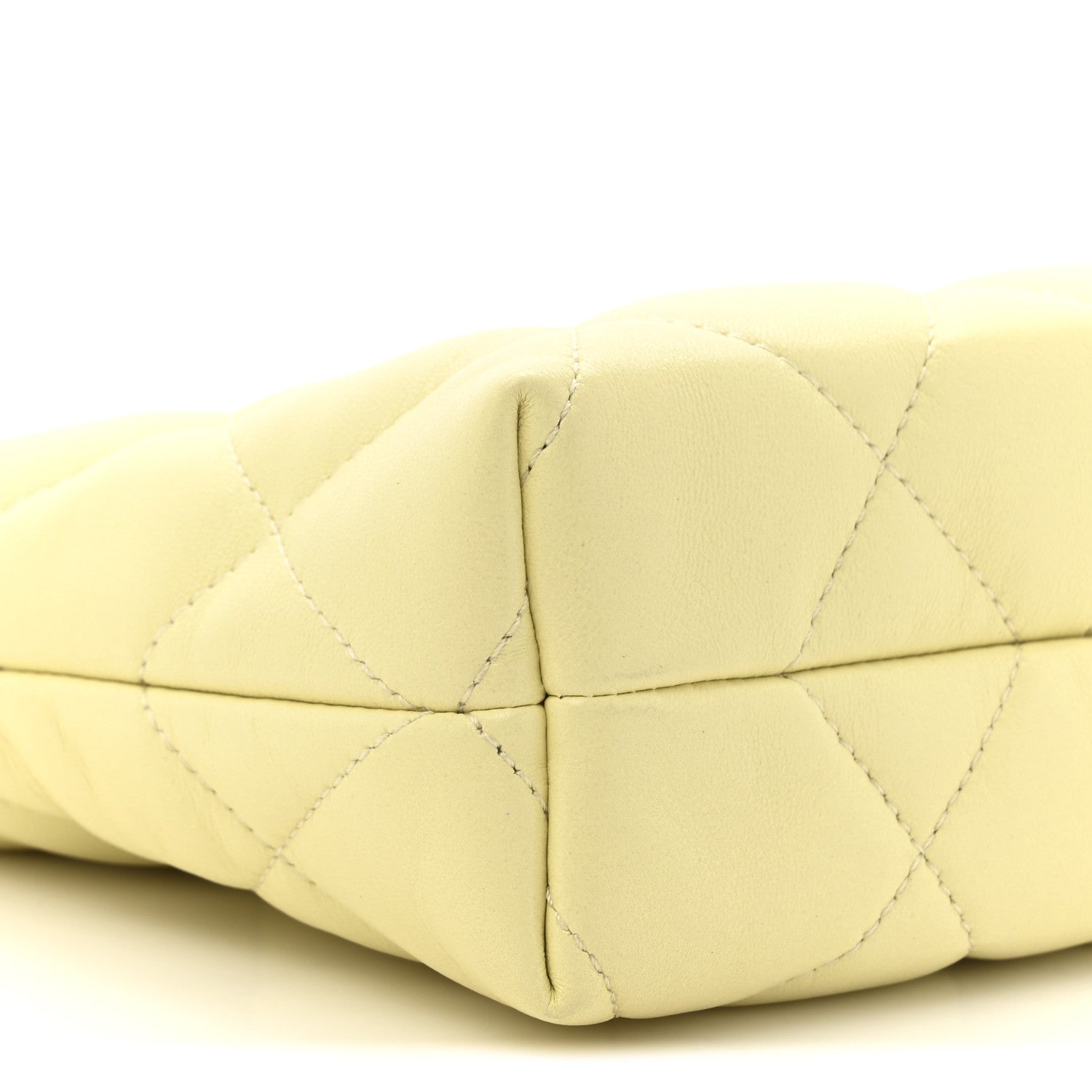 Chanel Lambskin Quilted Hobo Shoulder Bag Light Yellow 10 of 12