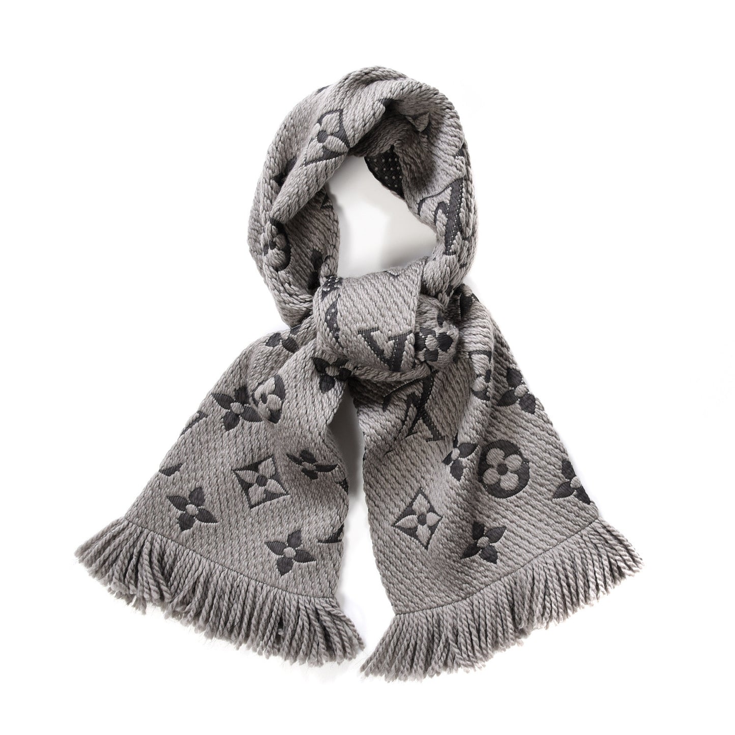 Wool Silk Logomania Scarf Verone