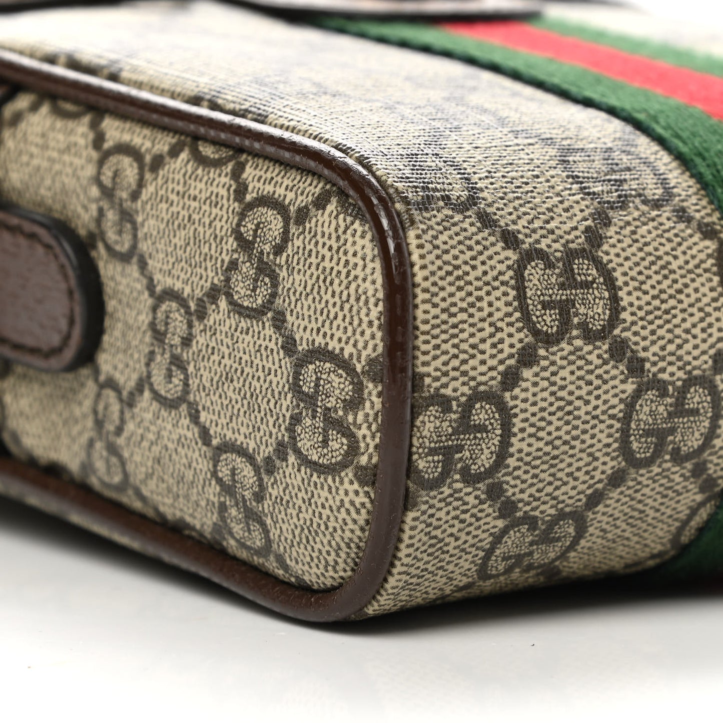 GG Supreme Monogram Web Mini Ophidia Messenger Brown