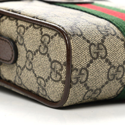 Gucci GG Supreme Monogram Web Mini Ophidia Messenger Brown 9 of 11