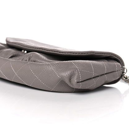 Chanel Caviar Half Moon Wallet On Chain WOC Light Grey 5 of 12