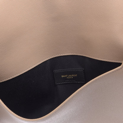 Saint Laurent Grain De Poudre Uptown Pouch Dark Beige 5 of 10