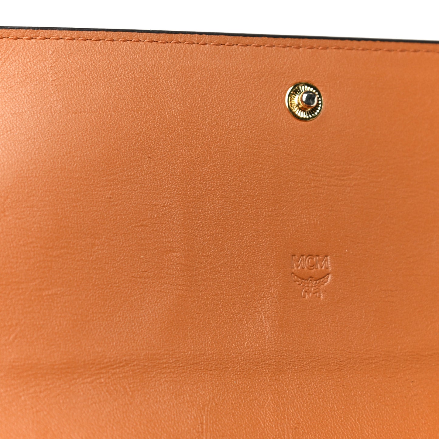 Visetos Large Trifold Flap Wallet Cognac