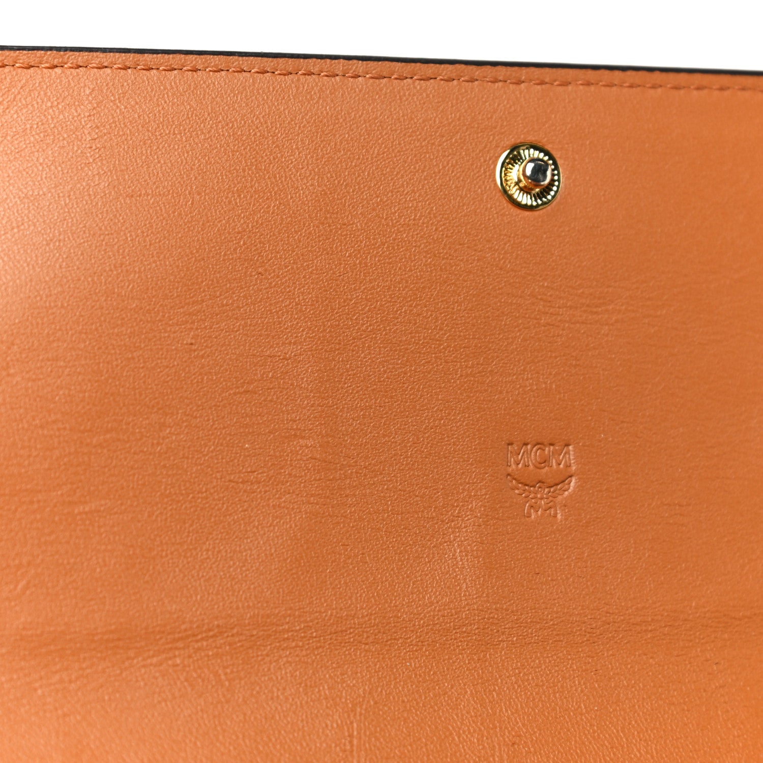 MCM Visetos Large Trifold Flap Wallet Cognac 16 of 23