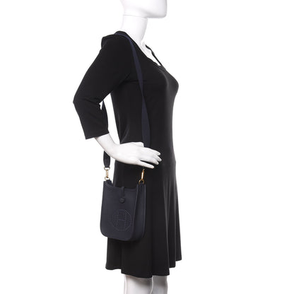 Hermes Taurillon Clemence Amazone Evelyne TPM Bleu Nuit Bleu Indigo 2 of 11
