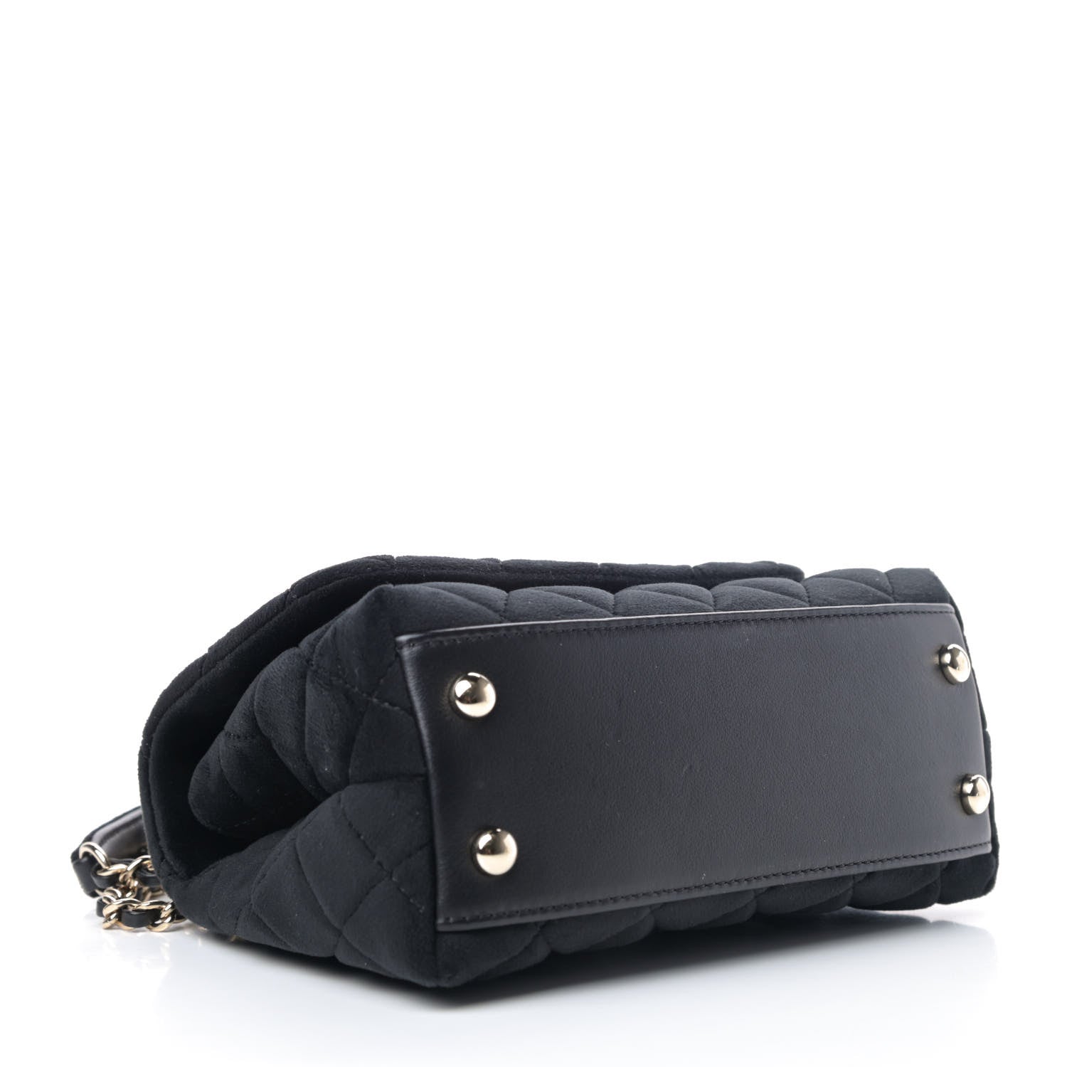 Chanel Velvet Crystal Quilted Extra Mini Coco Handle Flap Black 3 of 4