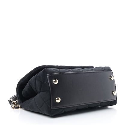 Chanel Velvet Crystal Quilted Extra Mini Coco Handle Flap Black 3 of 4