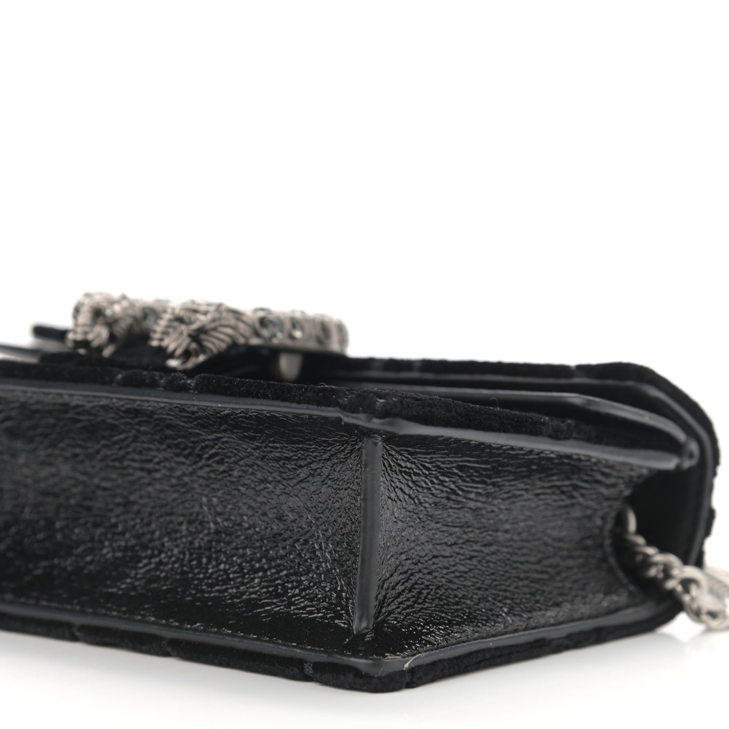 Velvet GG Monogram Super Mini Dionysus Shoulder Bag Black
