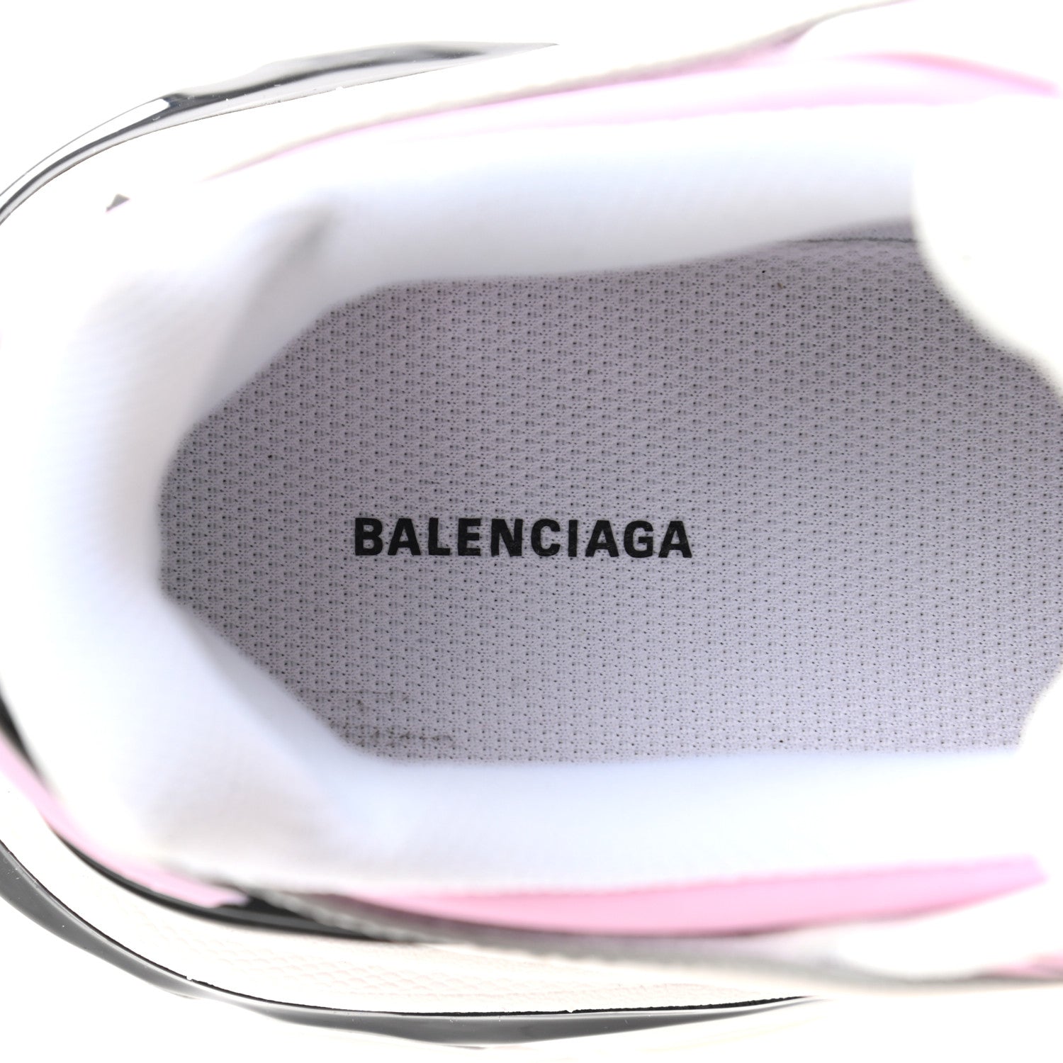 Balenciaga Rubber Mesh Tri-Color Womens Track.2 Open Sneakers 41 Pink Grey White 6 of 9