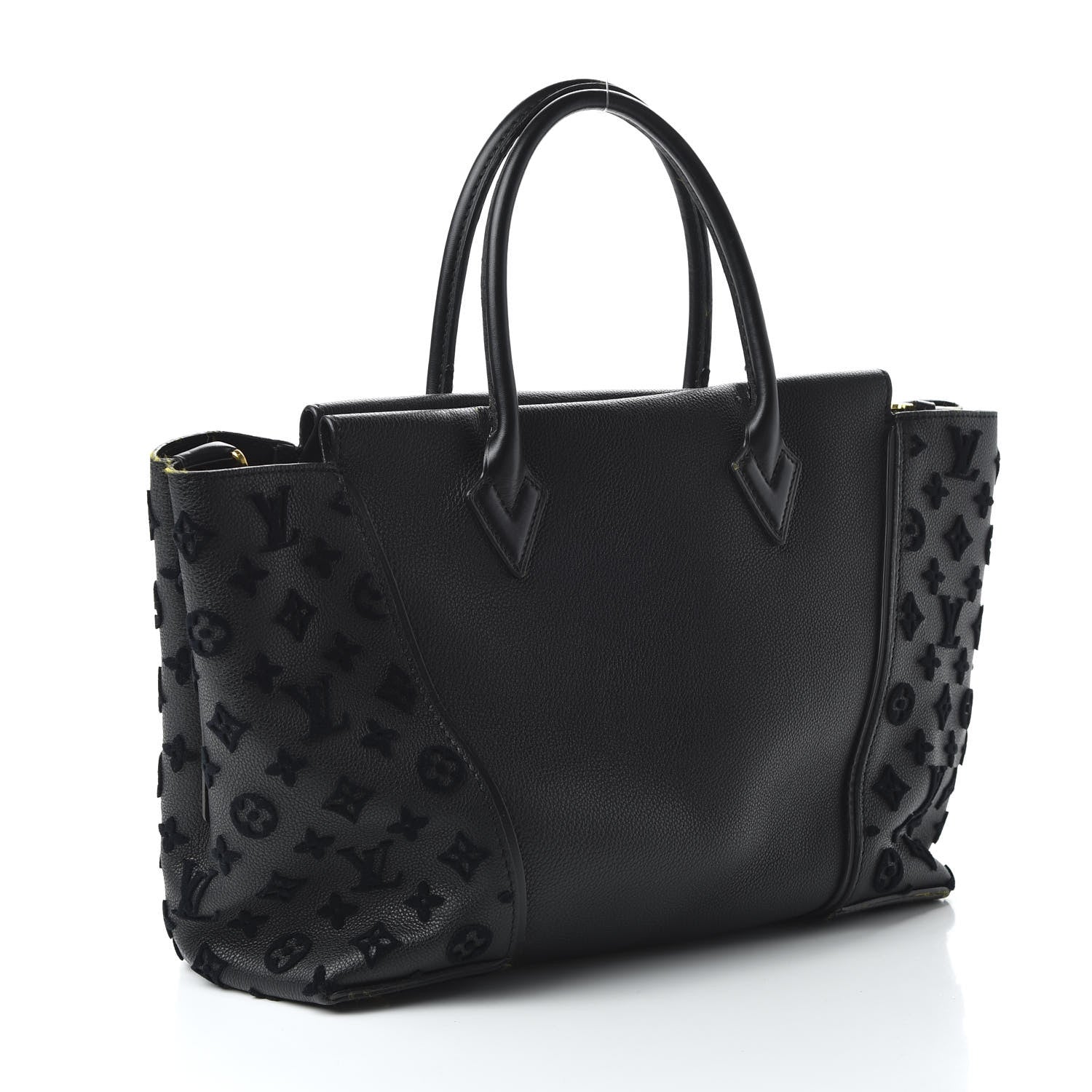 Louis Vuitton Cuir Orfevre Veau Cachemire Tote W GM Black 3 of 9