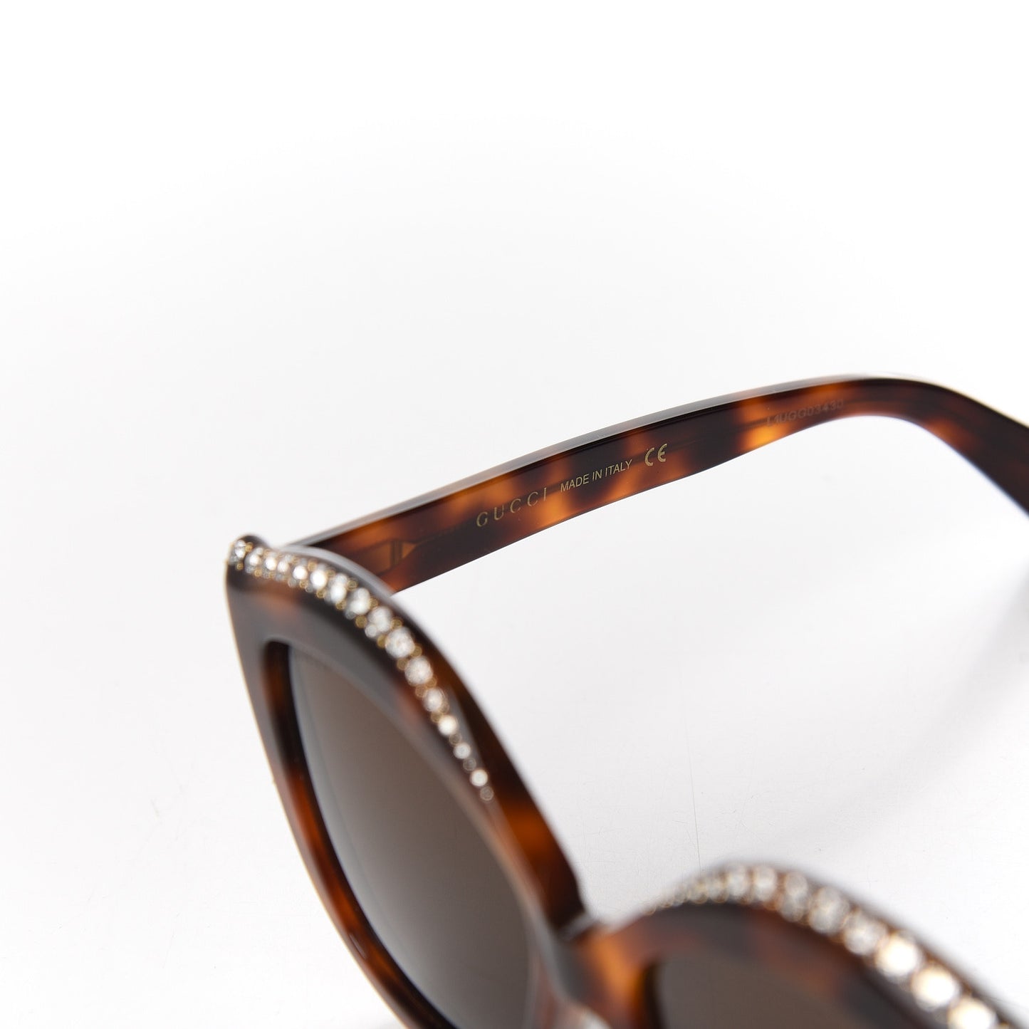 Crystal Cat Eye GG0118S Sunglasses Havana Brown