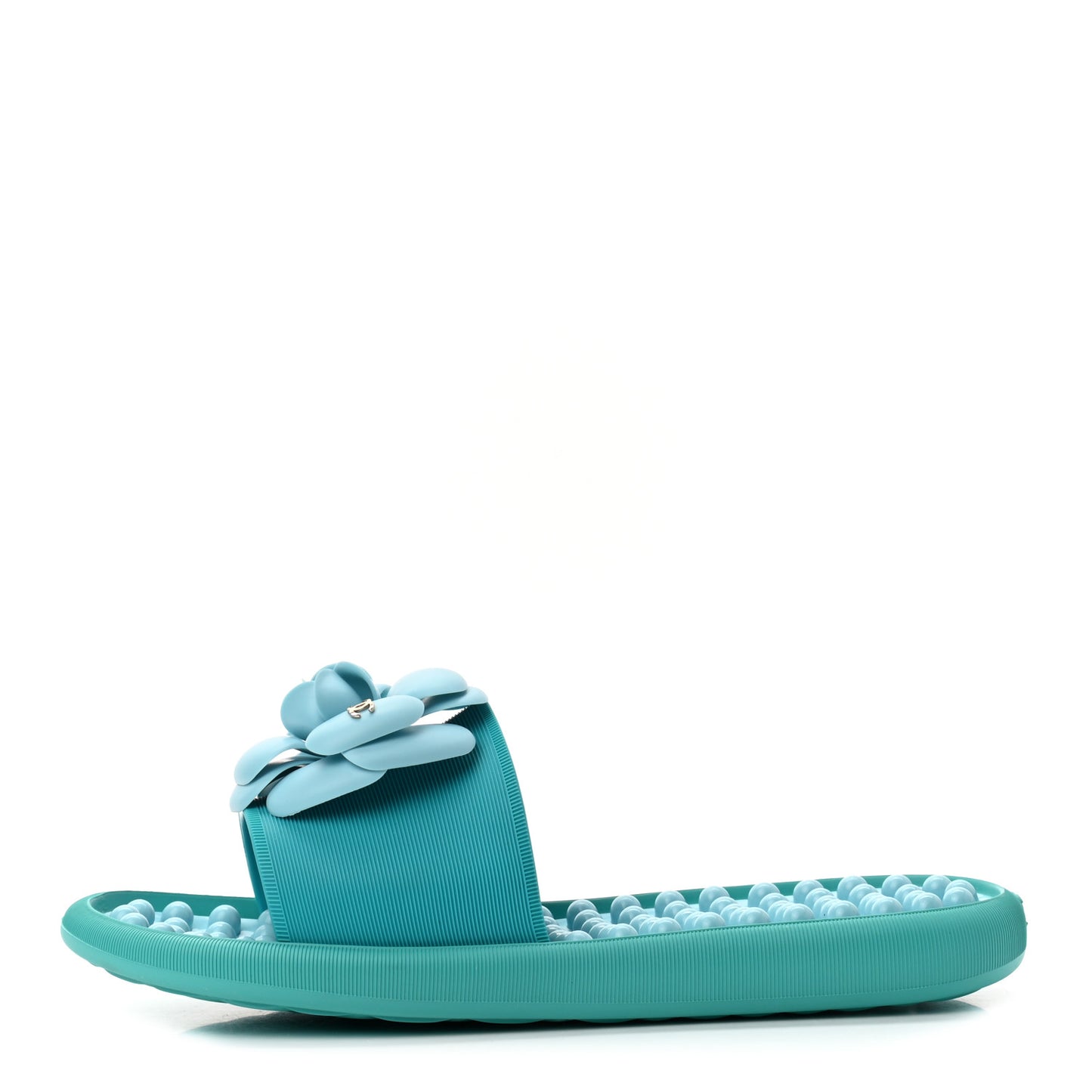 Thermoplastic PVC Camellia Mule Sandals 36 Navy