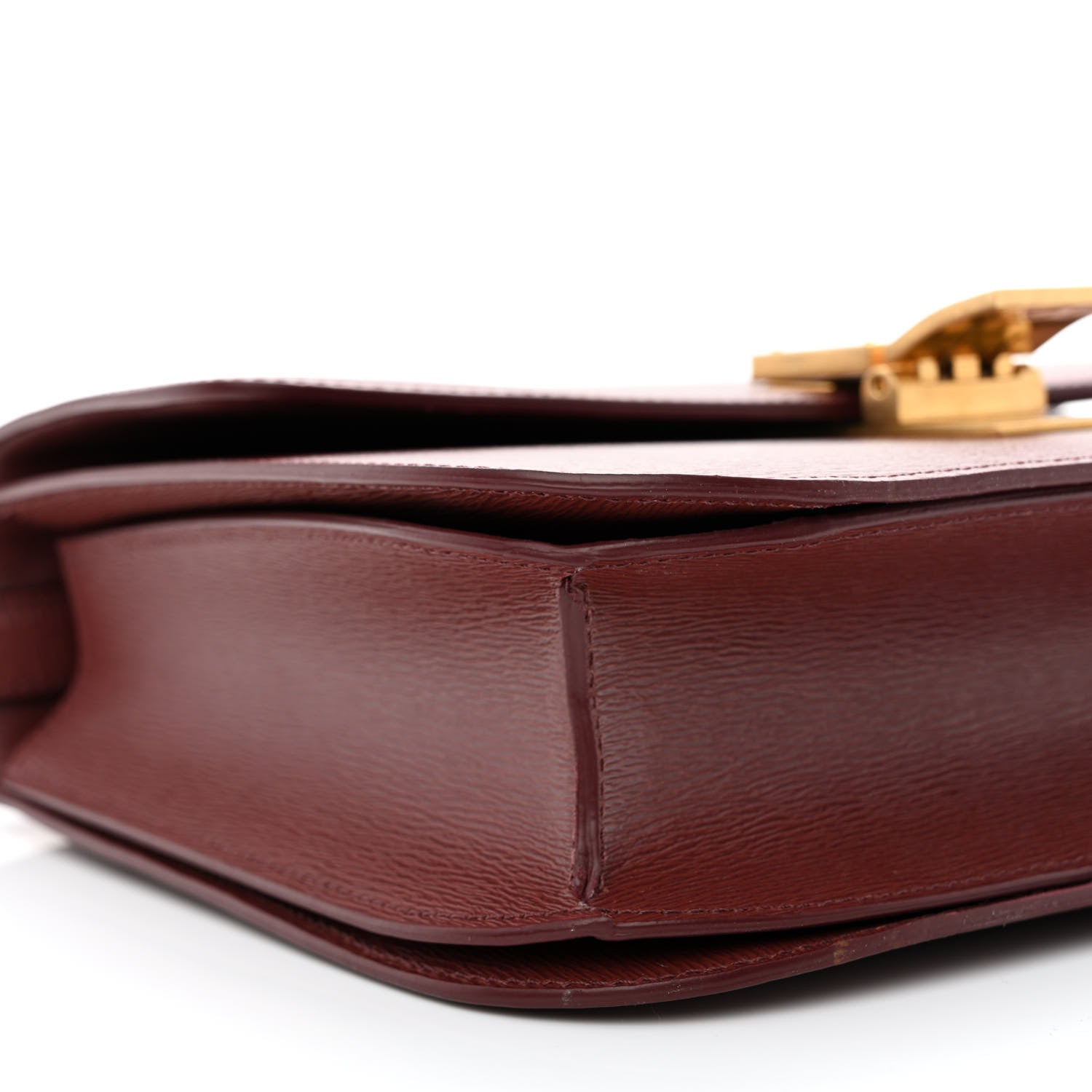 Celine Liege Calfskin Medium Classic Box Flap Bag Burgundy 10 of 14