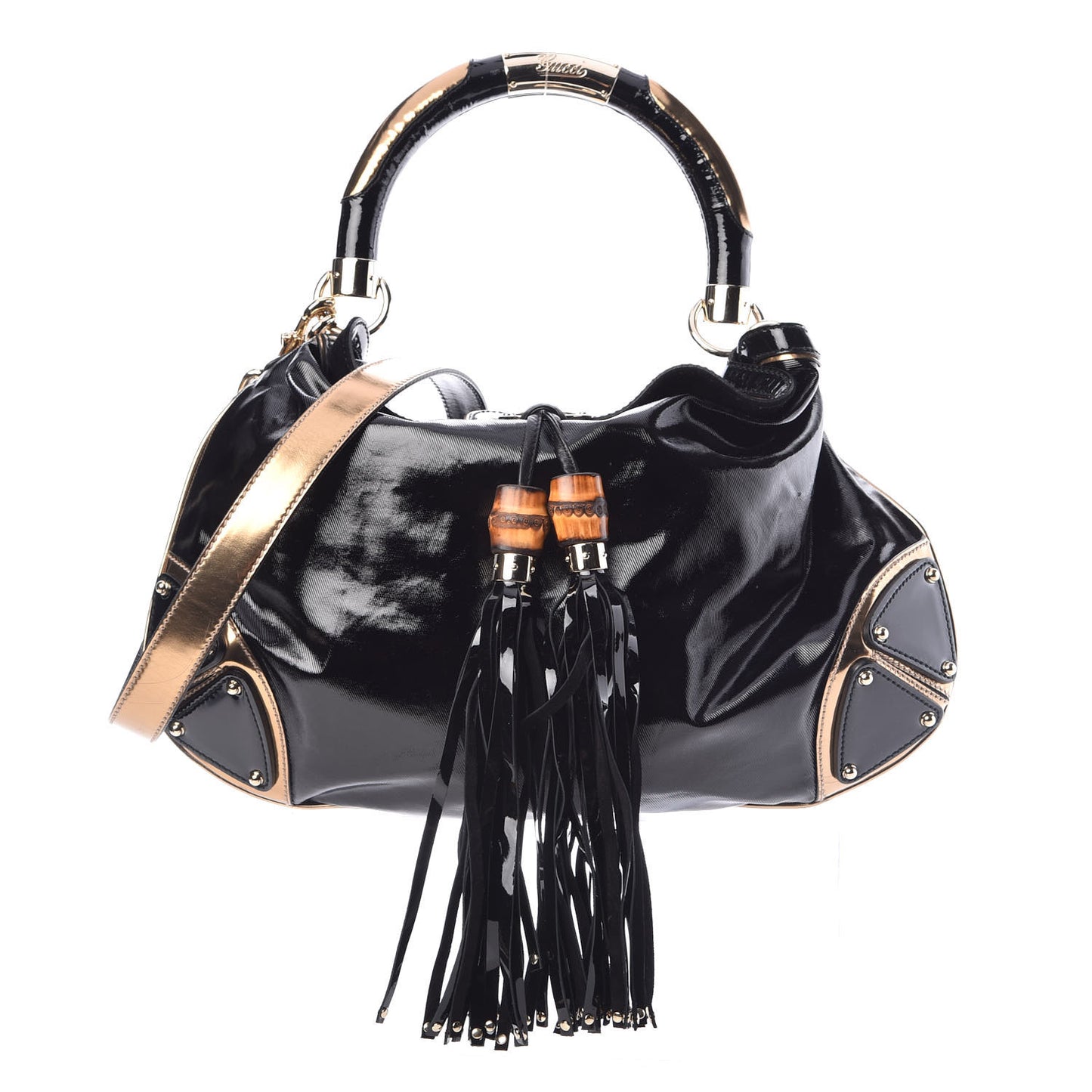 Coated Canvas Medium Indy Top Handle Hobo Black