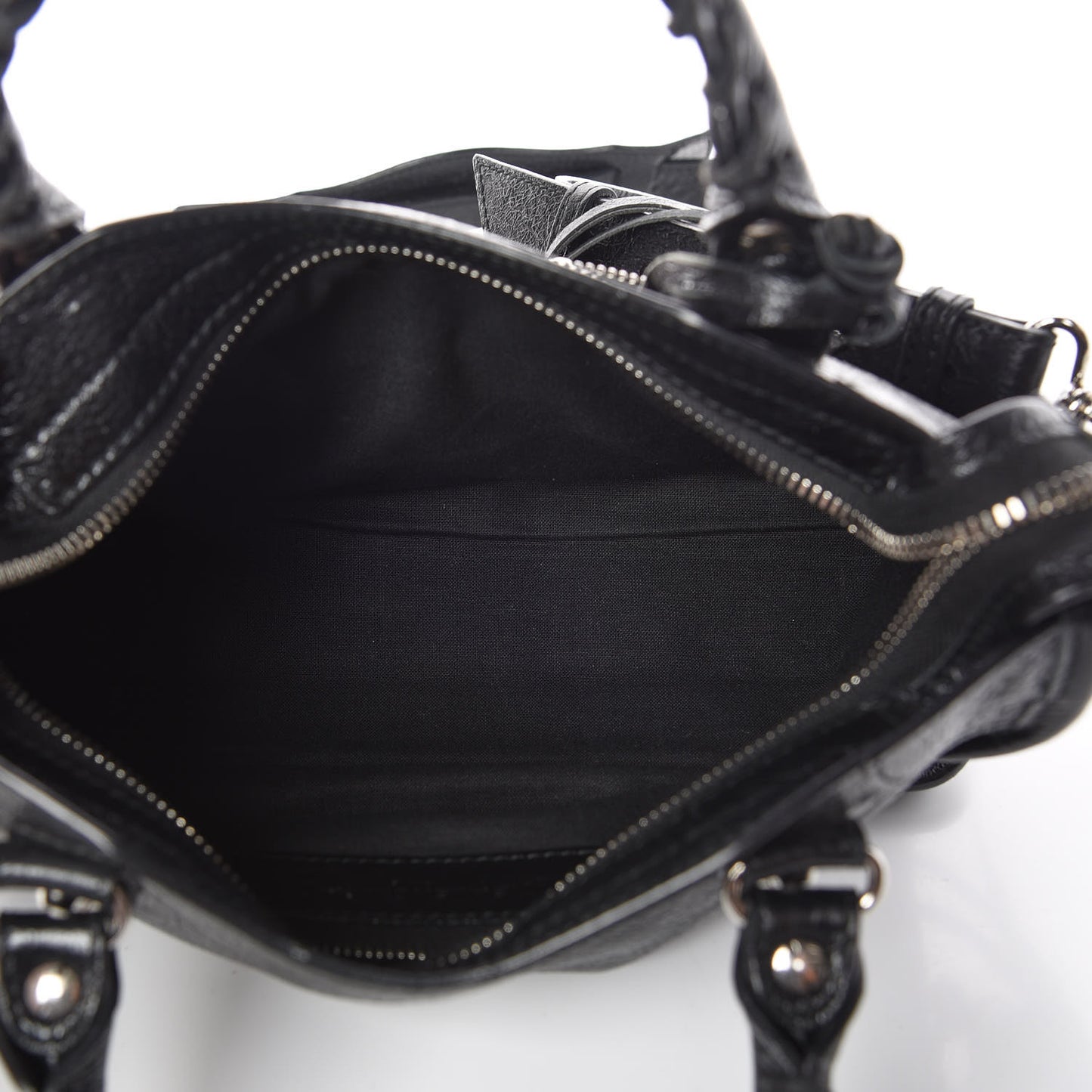 Agneau Classic Silver Hardware Mini City Black