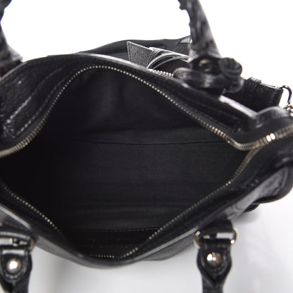 Balenciaga Agneau Classic Silver Hardware Mini City Black 7 of 9