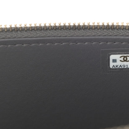 Chanel Lambskin Quilted Small Top Handle Vanity Case With Chain Dark Grey 8 of 10