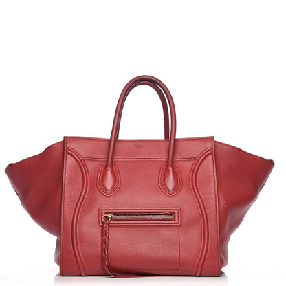 Celine Supple Calfskin Medium Phantom Luggage Red 1 of 18