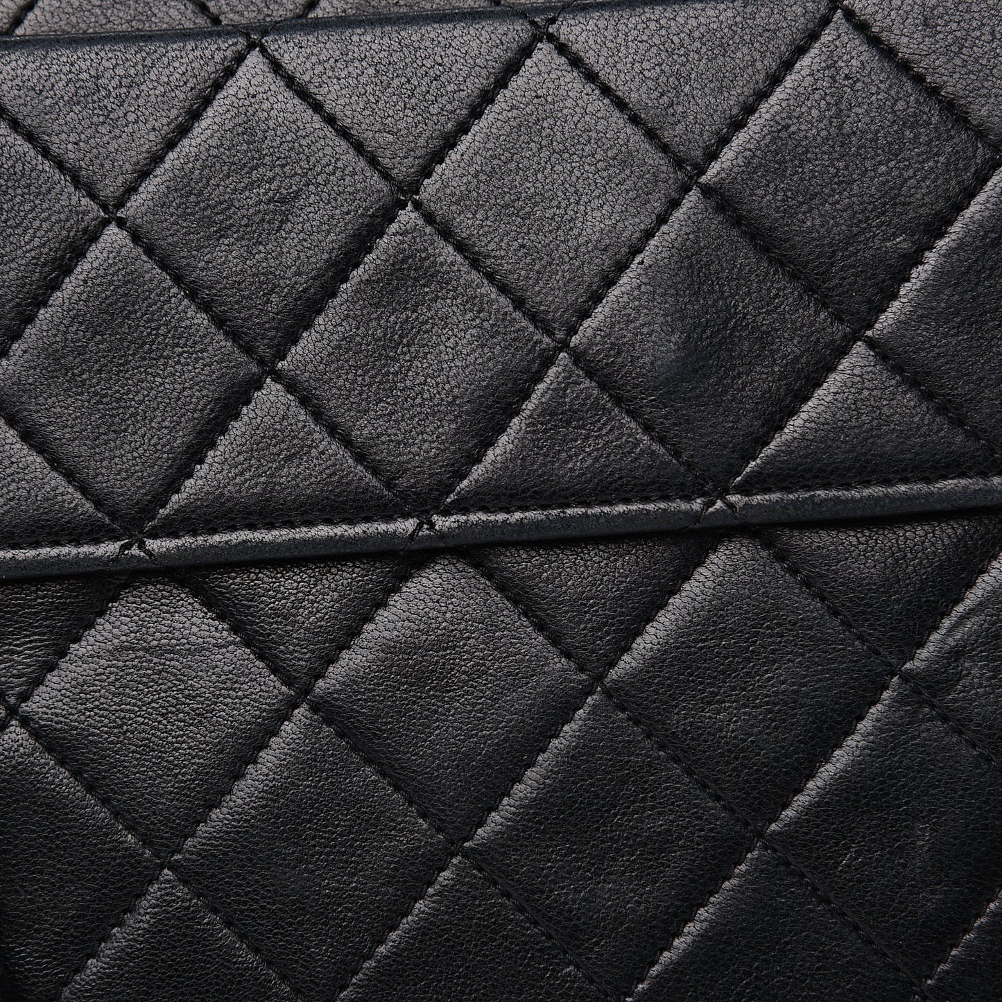 Lambskin Quilted Medium Single Flap Black