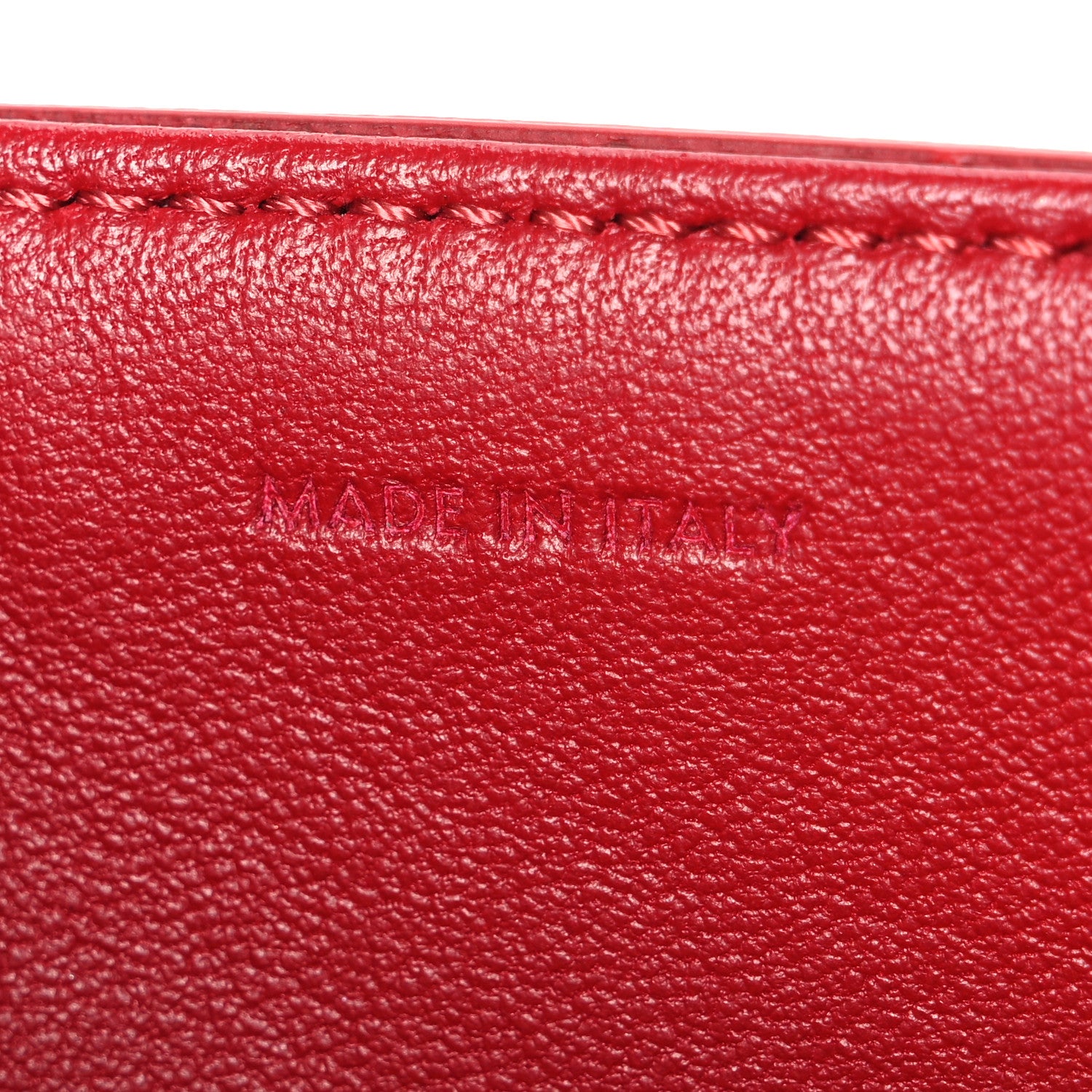 Celine Shiny Calfskin Medium Triomphe Red Red 7 of 11