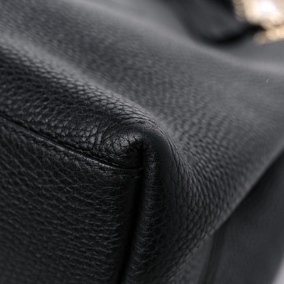 Gucci Pebbled Calfskin Medium Soho Chain Shoulder Bag Black 9 of 15