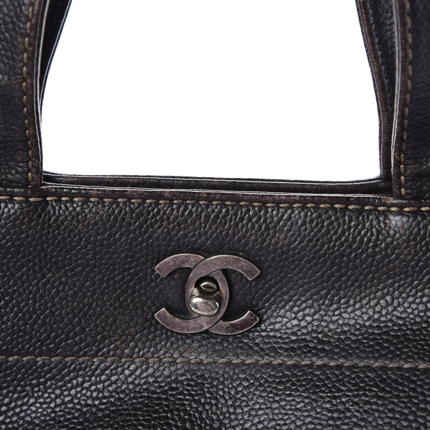 Caviar CC Shoulder Bag Brown
