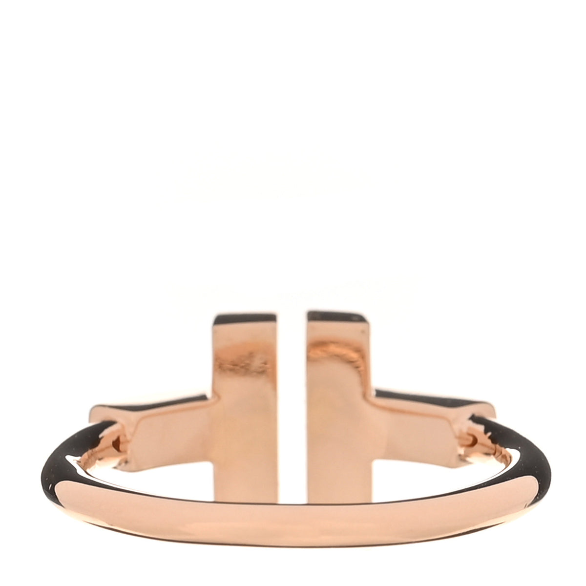18K Rose Gold Black Onyx T Wire Ring 50 5.25