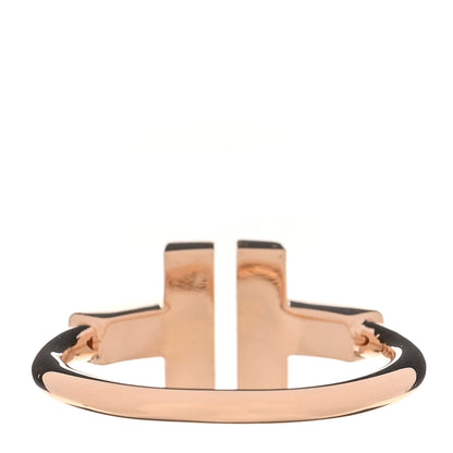 Tiffany 18K Rose Gold Black Onyx T Wire Ring 50 5.25 3 of 5