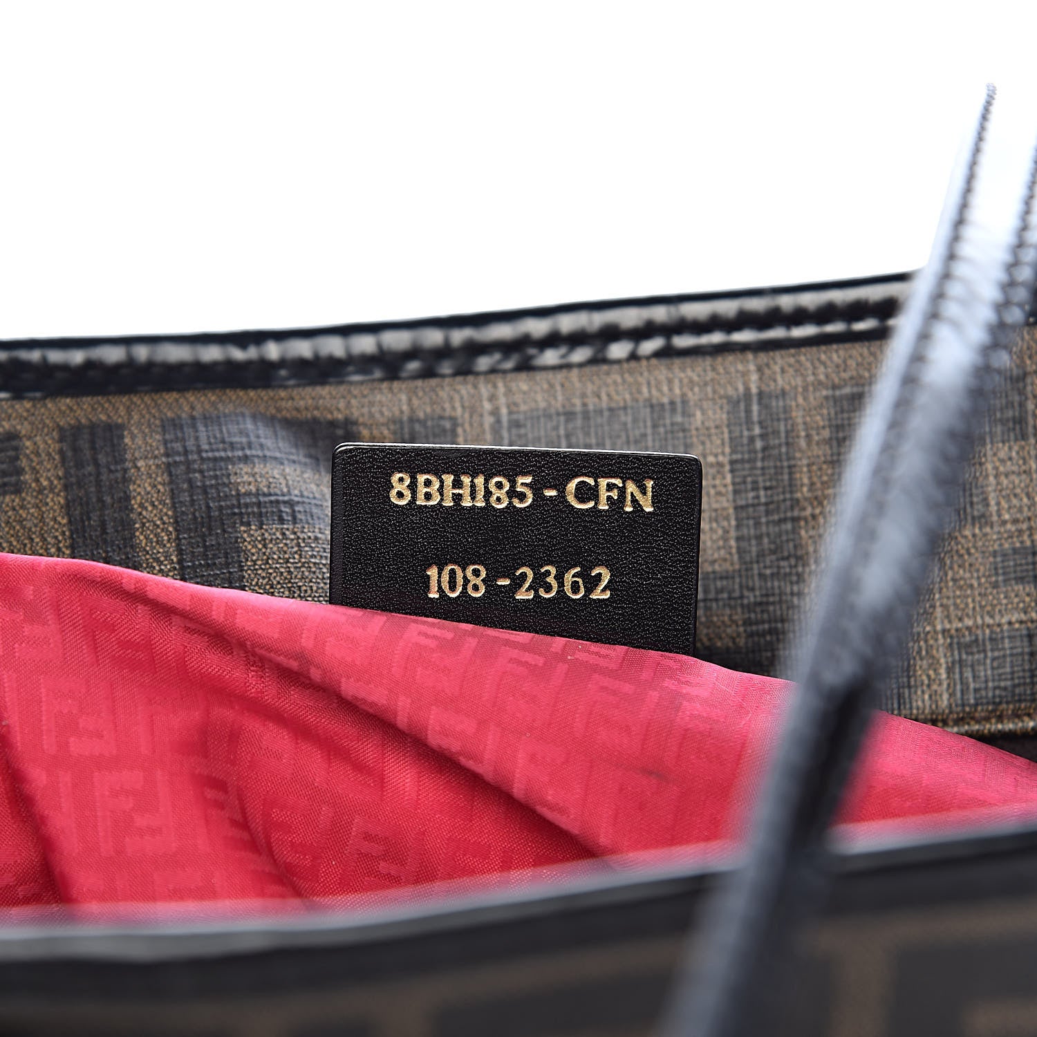 Fendi Zucca Spalmati Patent Baguette Print Medium Roll Tote Tobacco 7 of 14