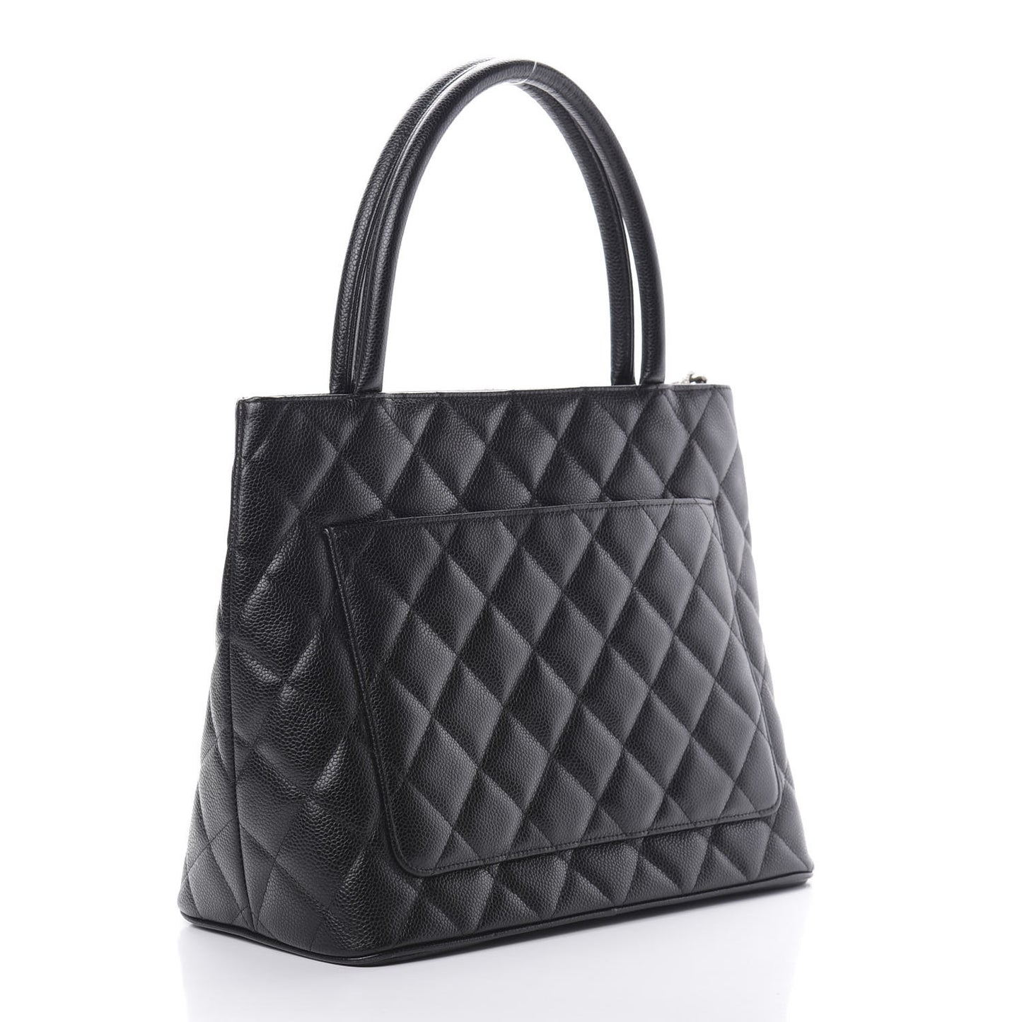 Caviar Quilted Medallion Tote Black