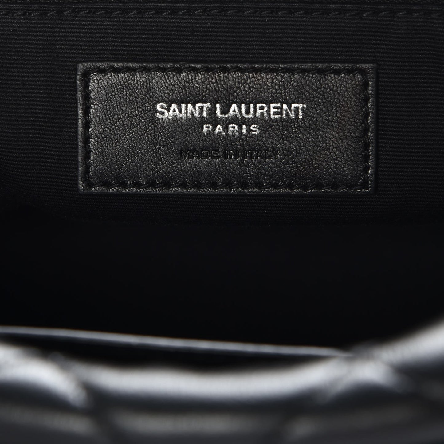 Calfskin Y Quilted Monogram Small Loulou Bowling Bag Black