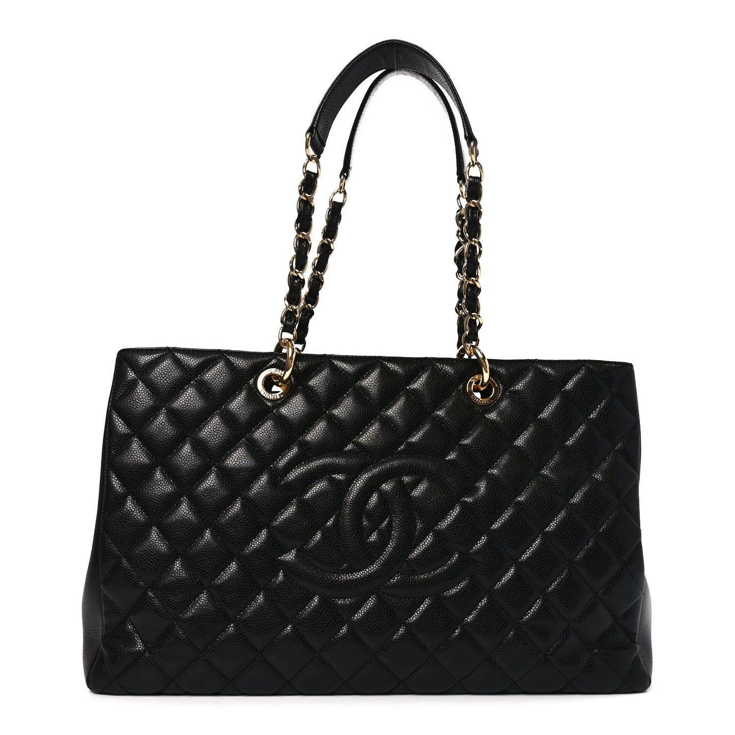 Caviar Quilted XL Grand Shopping Tote GST Black