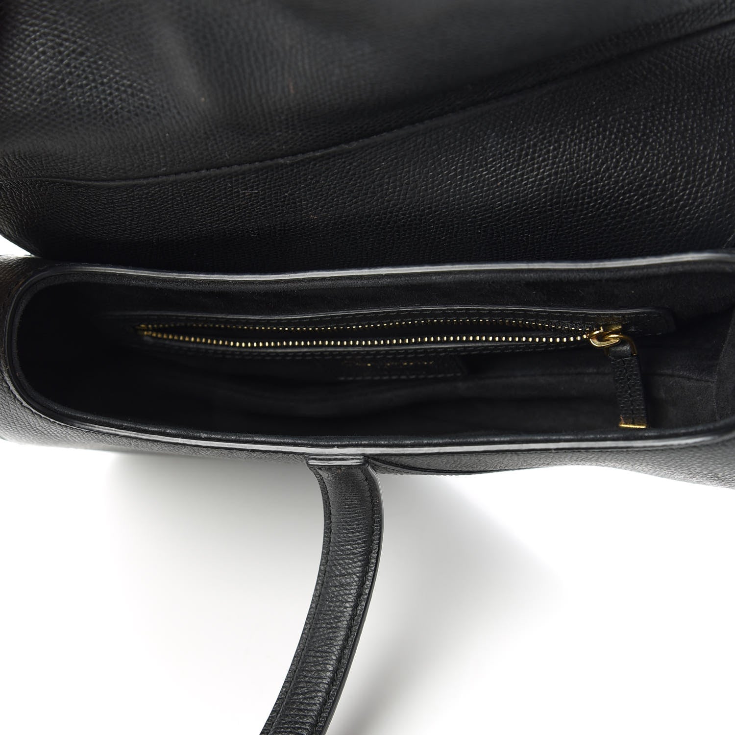 Christian Dior Grained Calfskin Saddle Bag Black 5 of 10