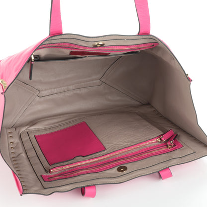 Valentino Garavani Nappa Medium Rockstud Soft Tote Pop Fuxia 5 of 8