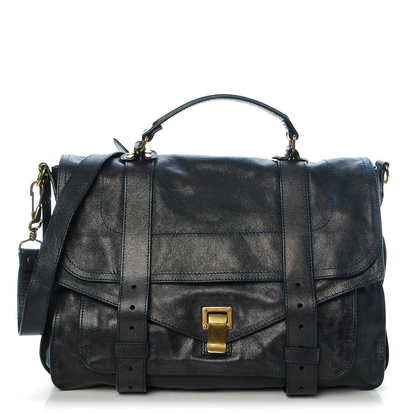 Lambskin Large PS1 Satchel Midnight