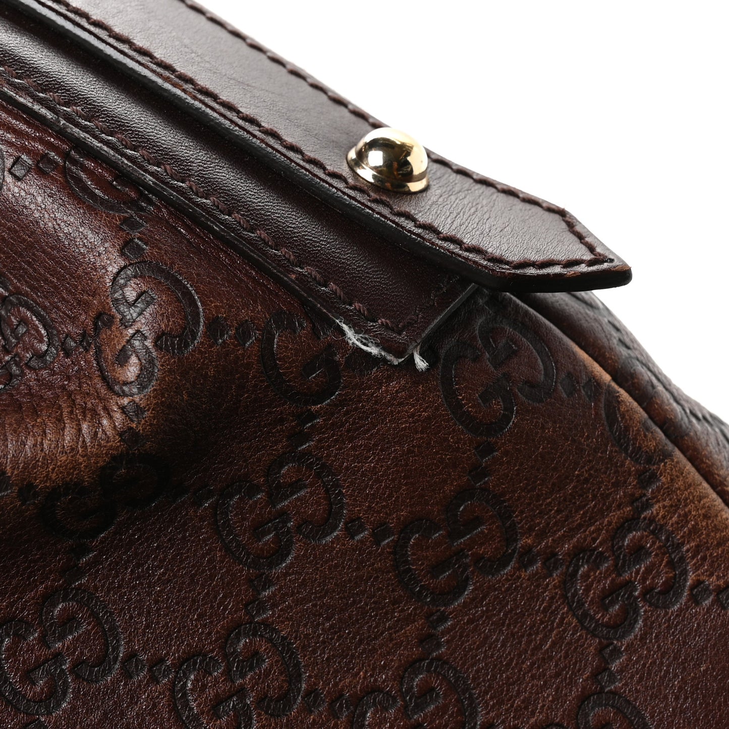 Guccissima Medium Horsebit Chain Hobo Dark Brown