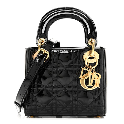 Christian Dior Patent Cannage Mini Lady Dior Black 1 of 12