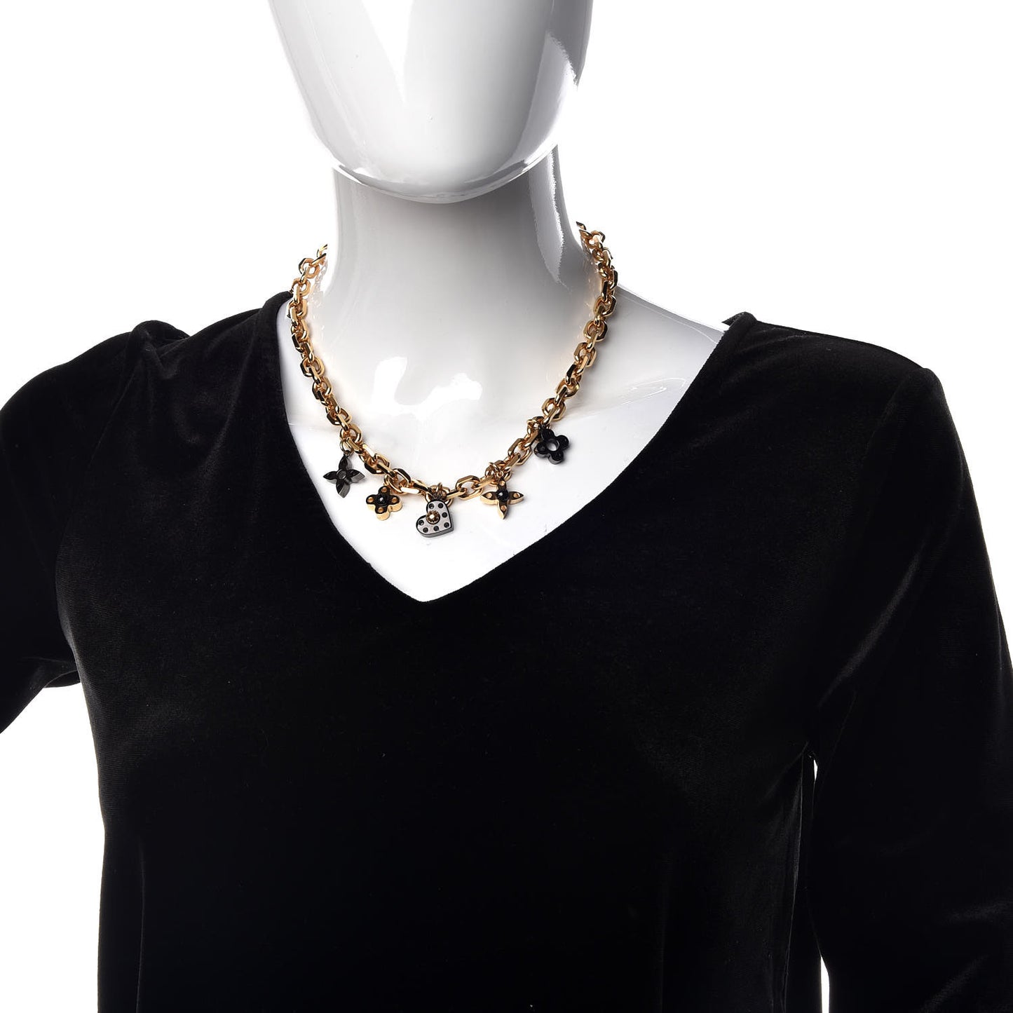 Monogram Hide and Seek Necklace Gold